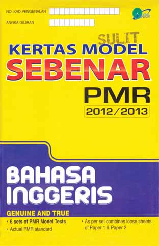 KERTAS MODEL SEBENAR PMR BI (2012)